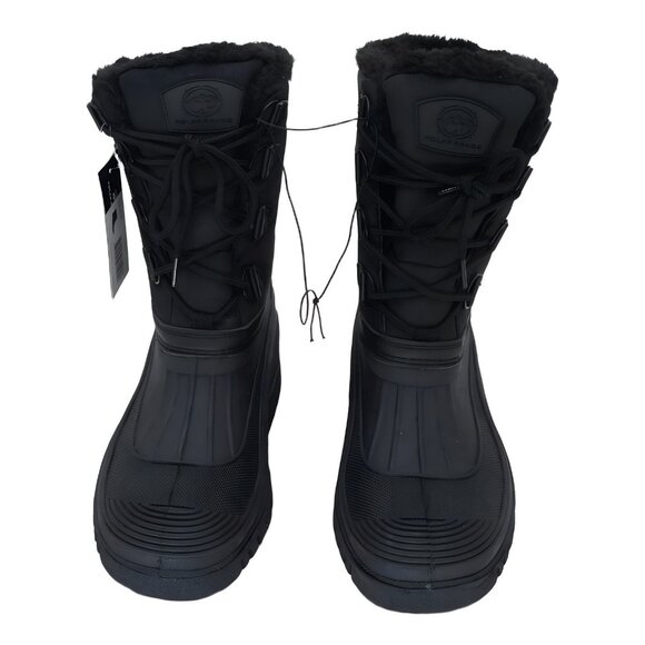 Polar Range Men\'s Decker Faux Fur Snow Boots Black Size 10